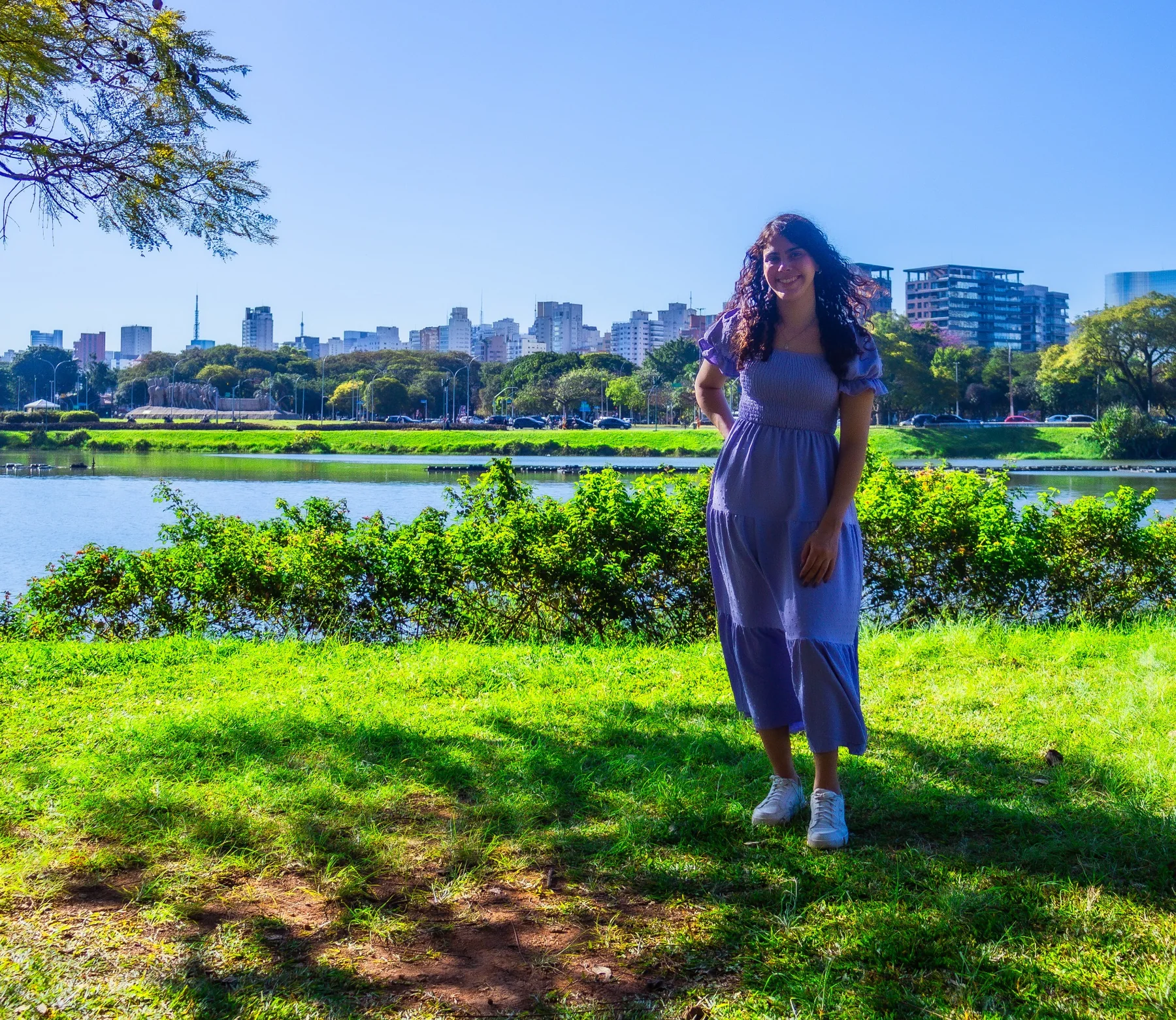 Retrato da Bia durante seu aniversário no Parque Ibirapuera